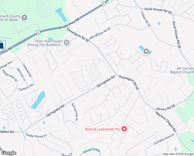map of restaurants, bars, coffee shops, grocery stores, and more near 820 Winchelsea Court in Lawrenceville