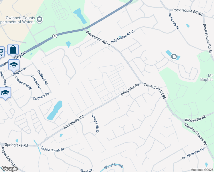 map of restaurants, bars, coffee shops, grocery stores, and more near 1240 Firefly Field Trace in Lawrenceville