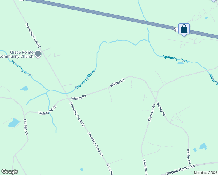 map of restaurants, bars, coffee shops, grocery stores, and more near 1665 Whitley Road in Dacula