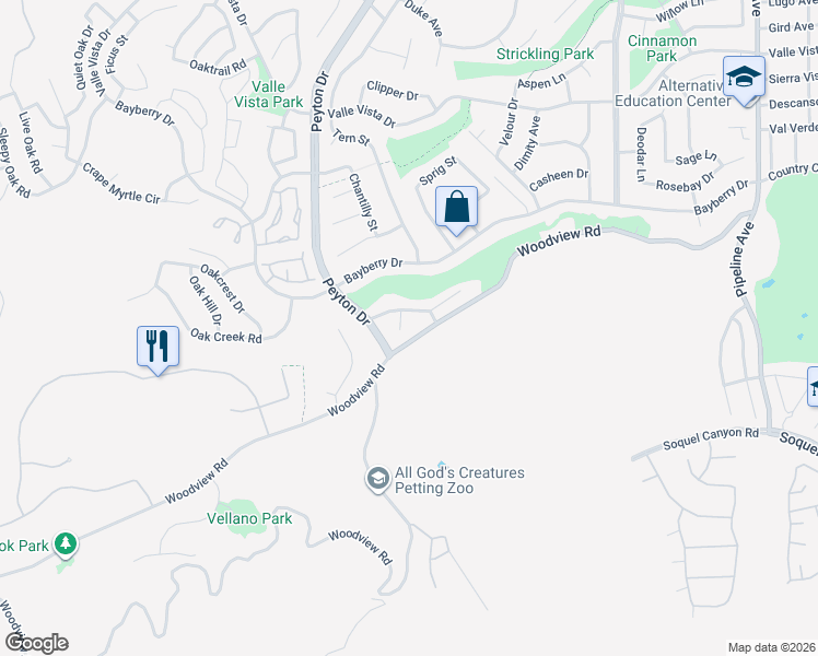 map of restaurants, bars, coffee shops, grocery stores, and more near 16036 Branle Court in Chino Hills