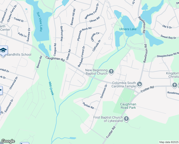 map of restaurants, bars, coffee shops, grocery stores, and more near 2705 Prince Charles Court in Columbia