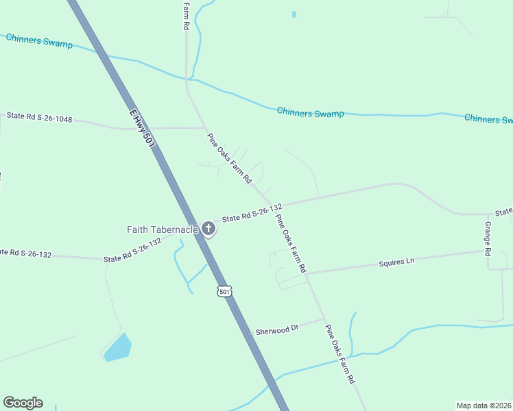 map of restaurants, bars, coffee shops, grocery stores, and more near 223 William Nobles Road in Aynor