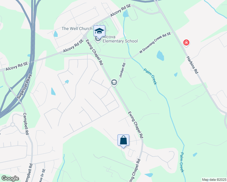 map of restaurants, bars, coffee shops, grocery stores, and more near 990 Lilac Arbor Road in Dacula