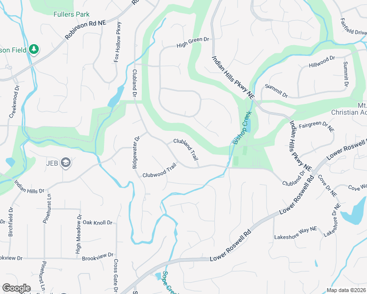 map of restaurants, bars, coffee shops, grocery stores, and more near 3747 Clubland Trail in Marietta