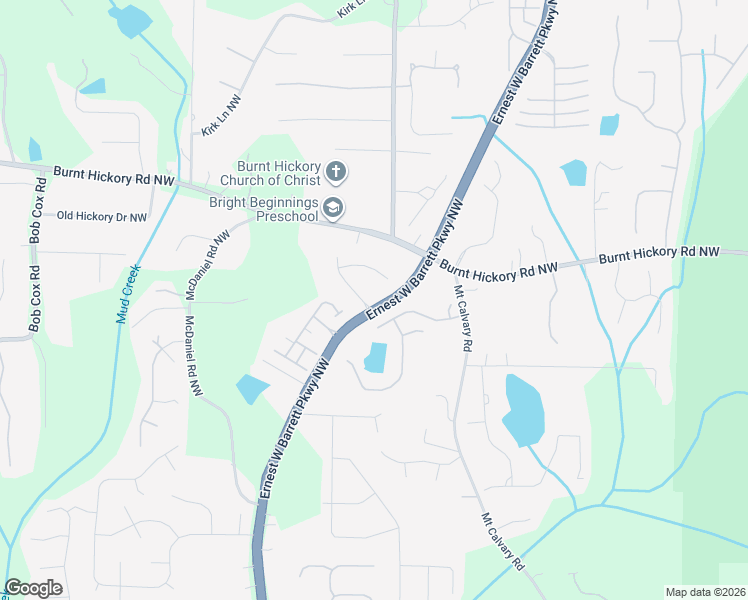 map of restaurants, bars, coffee shops, grocery stores, and more near 2413 Winter Garden Place in Marietta
