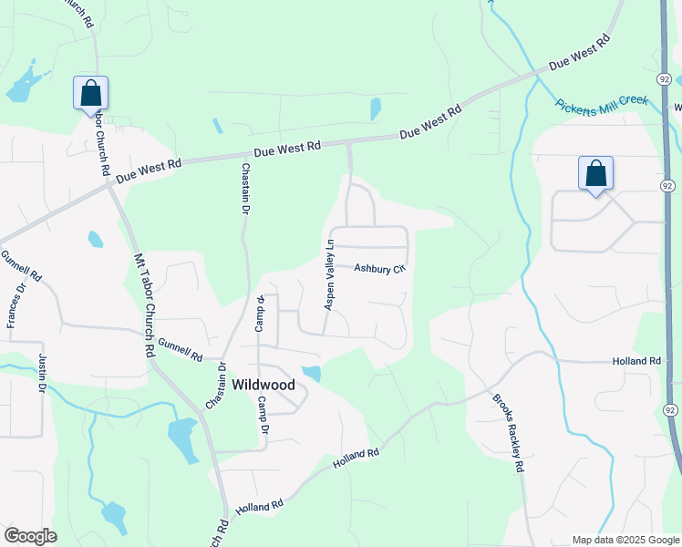 map of restaurants, bars, coffee shops, grocery stores, and more near 420 Ashbury Circle in Dallas
