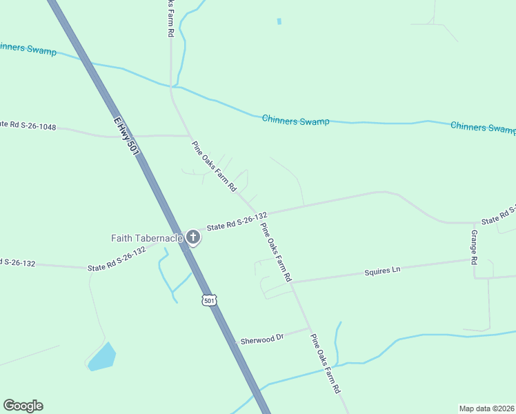 map of restaurants, bars, coffee shops, grocery stores, and more near 676 Pine Oaks Farm Road in Aynor