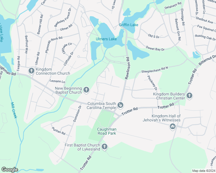 map of restaurants, bars, coffee shops, grocery stores, and more near 140 Twin Oaks Lane in Columbia