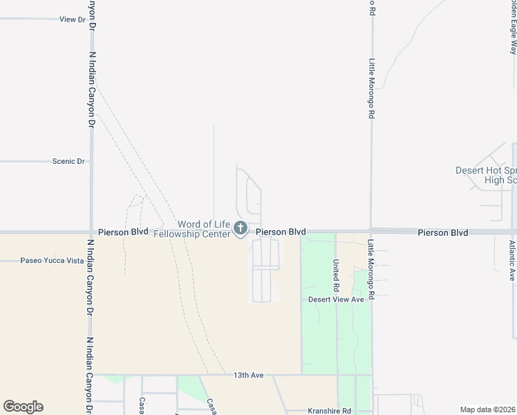 map of restaurants, bars, coffee shops, grocery stores, and more near 64550 Pierson Boulevard in Desert Hot Springs