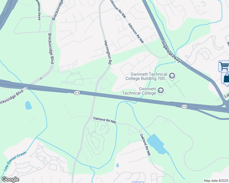 map of restaurants, bars, coffee shops, grocery stores, and more near 2320 Glynmoore Drive in Lawrenceville