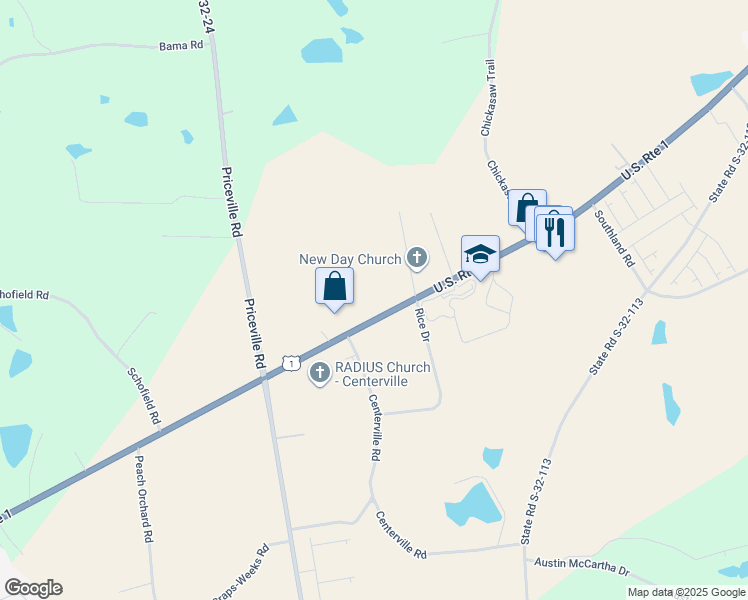 map of restaurants, bars, coffee shops, grocery stores, and more near 4212 Augusta Highway in Gilbert