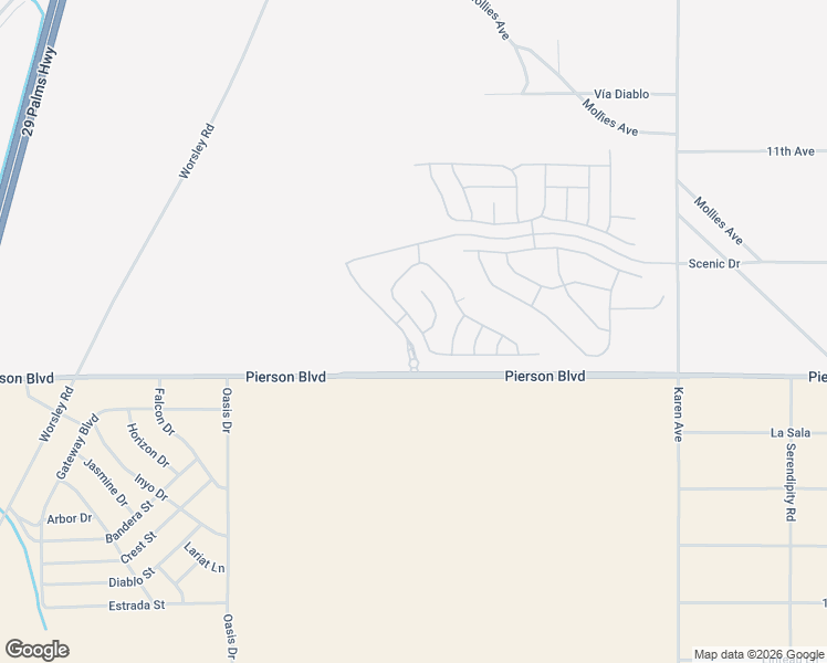 map of restaurants, bars, coffee shops, grocery stores, and more near 62415 South Starcross Drive in Desert Hot Springs