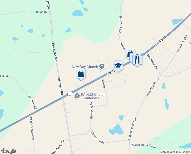 map of restaurants, bars, coffee shops, grocery stores, and more near 4212 Augusta Highway in Gilbert