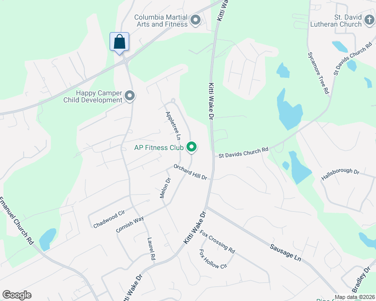 map of restaurants, bars, coffee shops, grocery stores, and more near 131 Cherry Grove Drive in West Columbia