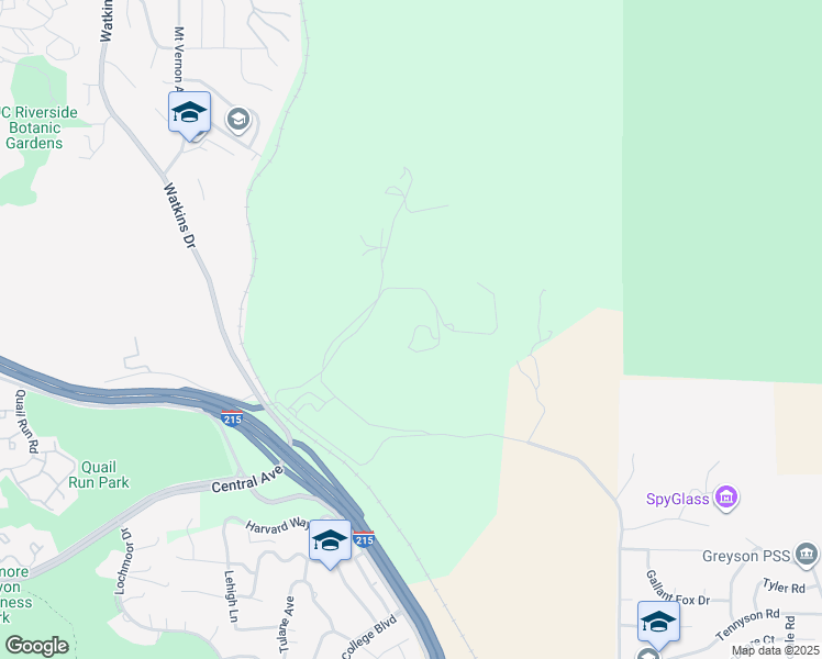 map of restaurants, bars, coffee shops, grocery stores, and more near 20682 Hill Top Drive in Riverside