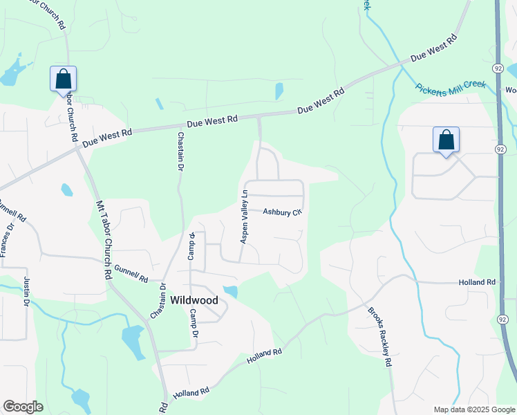map of restaurants, bars, coffee shops, grocery stores, and more near 420 Ashbury Circle in Dallas