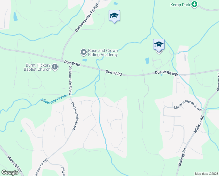 map of restaurants, bars, coffee shops, grocery stores, and more near 340 Lost Creek Drive Northwest in Kennesaw