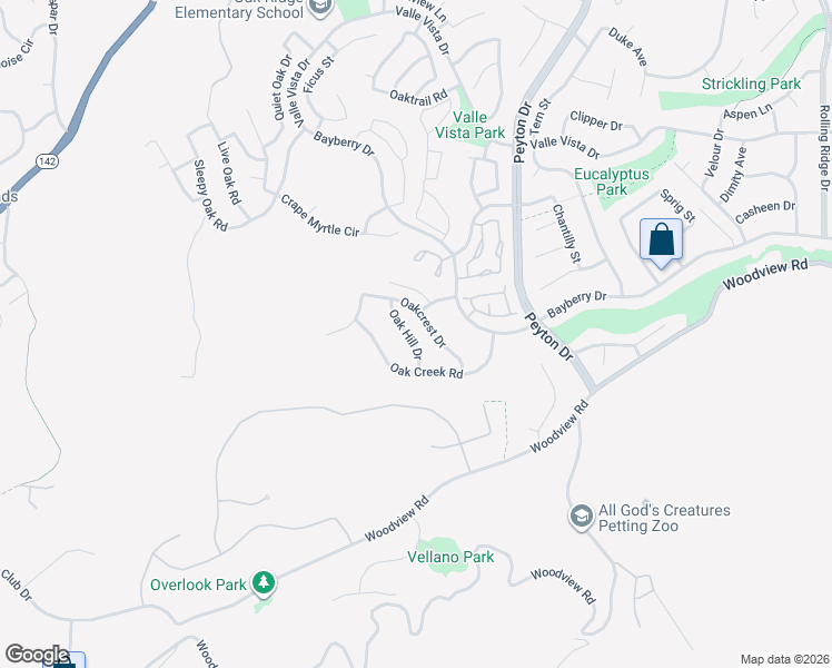 map of restaurants, bars, coffee shops, grocery stores, and more near 15949 Oak Hill Drive in Chino Hills