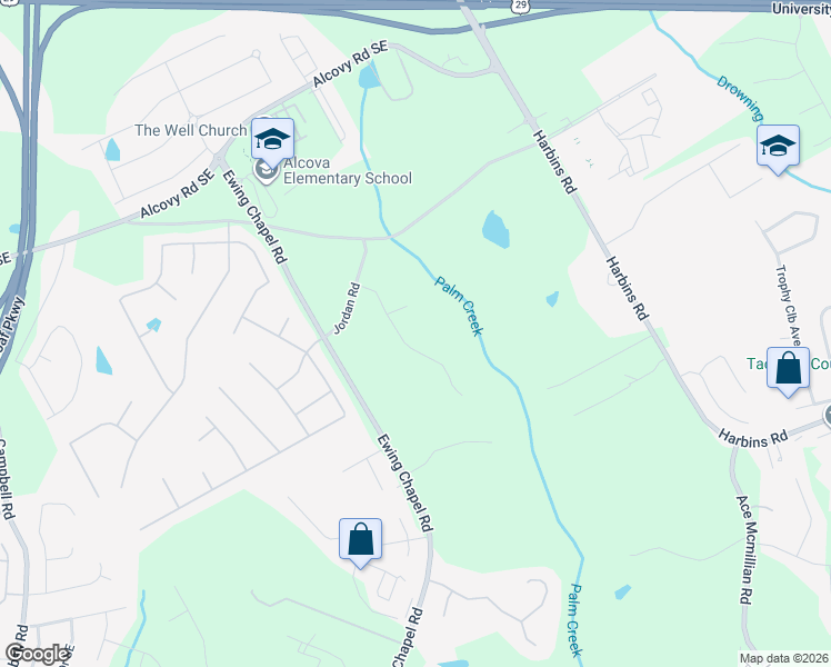 map of restaurants, bars, coffee shops, grocery stores, and more near 980 Leighs Brook Way in Dacula