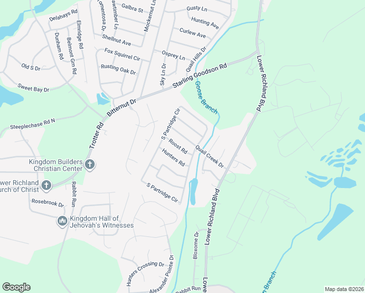map of restaurants, bars, coffee shops, grocery stores, and more near 124 Roost Road in Hopkins