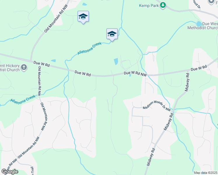 map of restaurants, bars, coffee shops, grocery stores, and more near 4591 Due West Road Northwest in Kennesaw