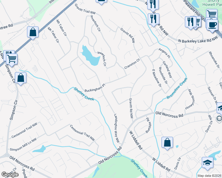 map of restaurants, bars, coffee shops, grocery stores, and more near 4221 Gravitt Place Northwest in Duluth