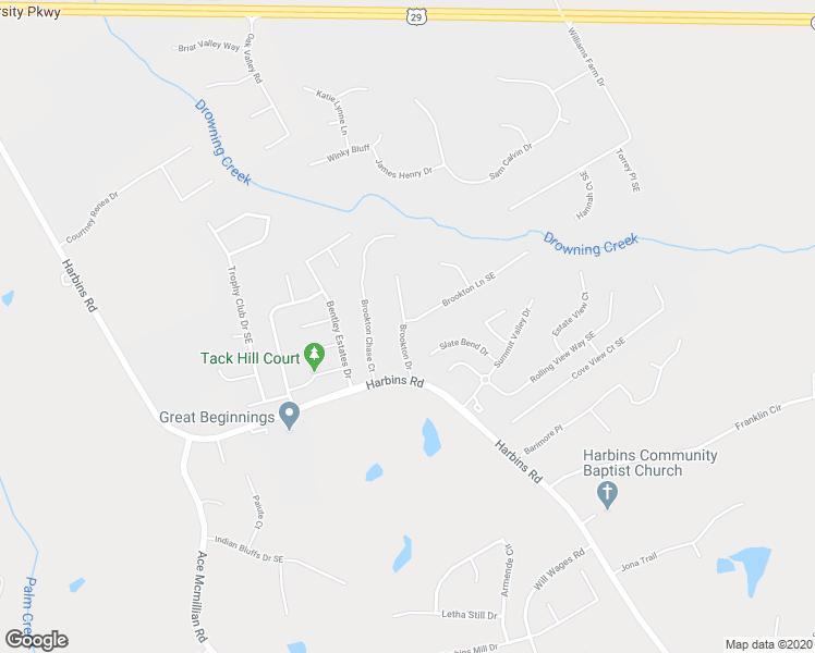 map of restaurants, bars, coffee shops, grocery stores, and more near 1269 Brookton Drive in Dacula