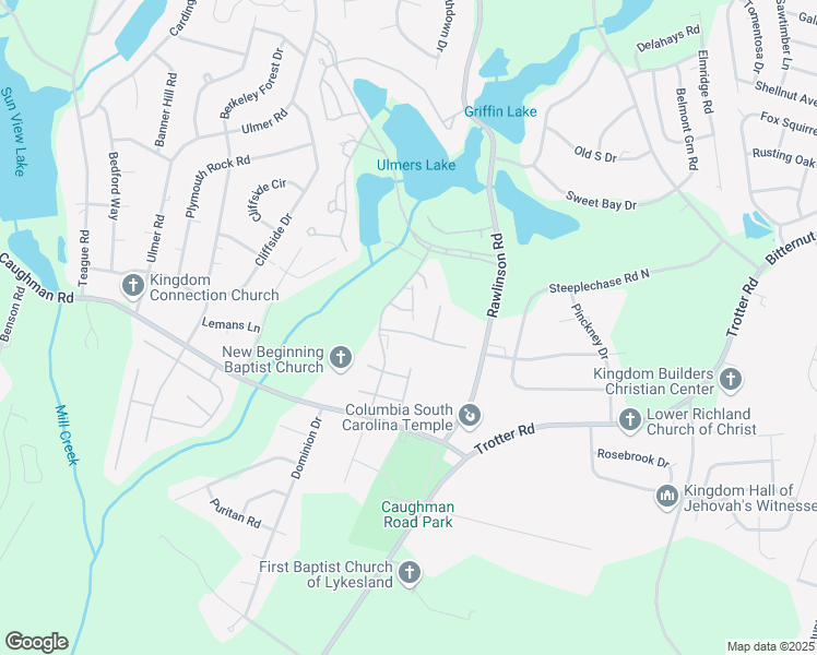 map of restaurants, bars, coffee shops, grocery stores, and more near 125 Twin Oaks Lane in Columbia
