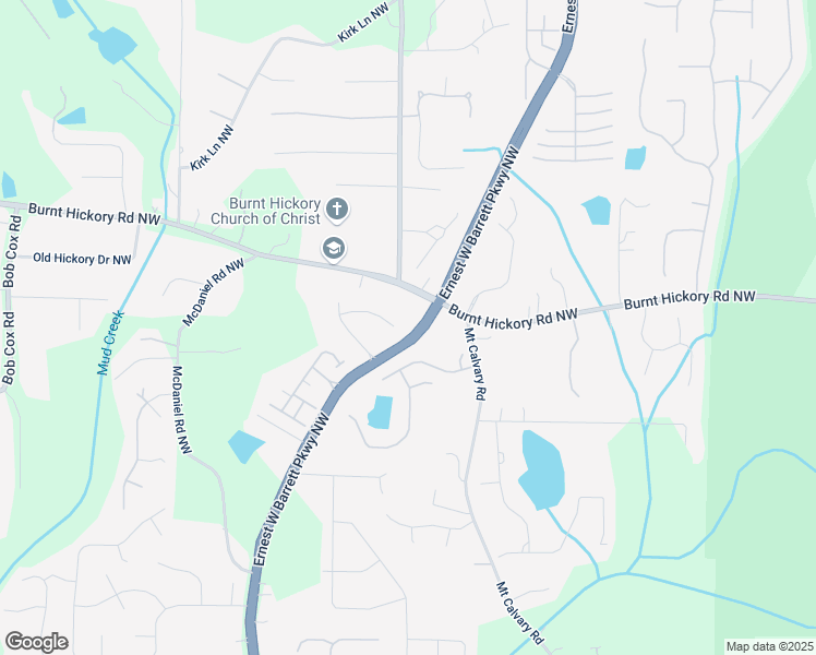 map of restaurants, bars, coffee shops, grocery stores, and more near 2402 Winter Garden Place in Marietta