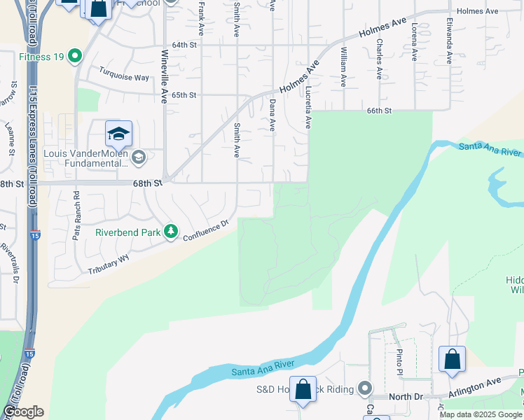 map of restaurants, bars, coffee shops, grocery stores, and more near 11594 Weir Way in Jurupa Valley