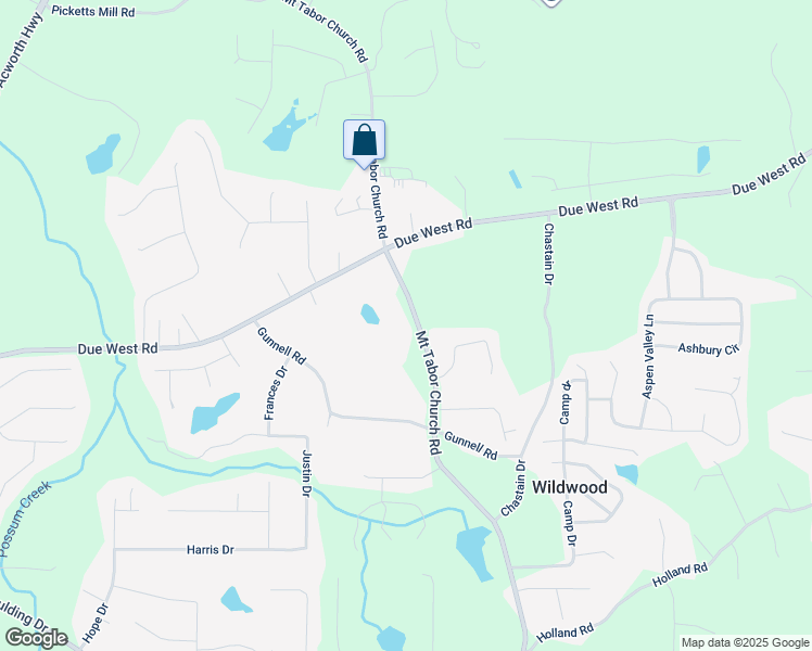 map of restaurants, bars, coffee shops, grocery stores, and more near 3829 Mount Tabor Church Road in Dallas