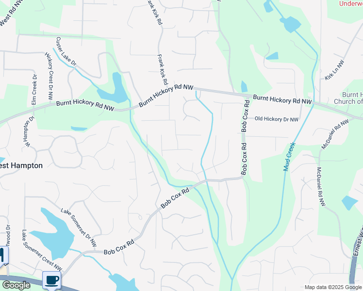 map of restaurants, bars, coffee shops, grocery stores, and more near 3040 Meadow Court in Marietta