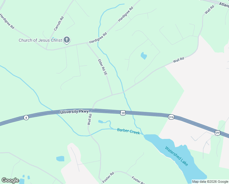 map of restaurants, bars, coffee shops, grocery stores, and more near 564 Elder Road Southeast in Statham