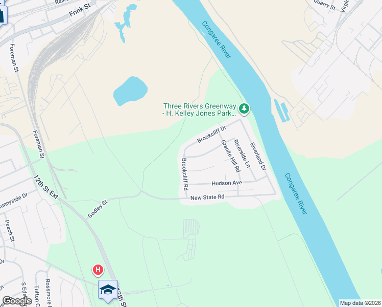 map of restaurants, bars, coffee shops, grocery stores, and more near 544 Riverside Lane in Cayce