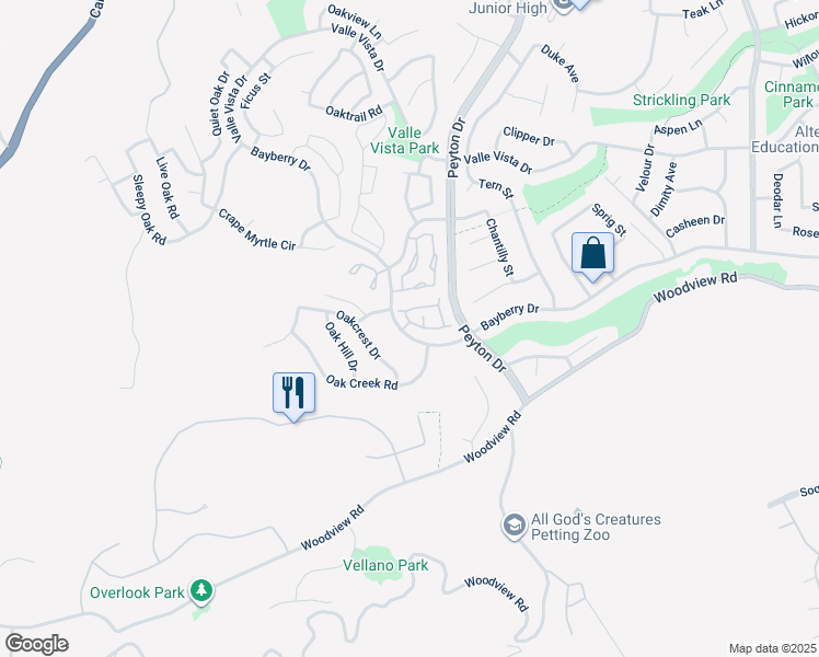 map of restaurants, bars, coffee shops, grocery stores, and more near 3211 Armsley Drive in Chino Hills