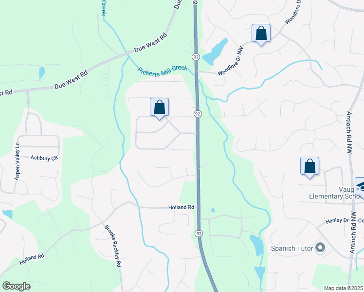 map of restaurants, bars, coffee shops, grocery stores, and more near 83 Andrew Jackson Court in Dallas
