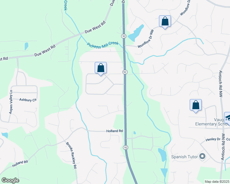 map of restaurants, bars, coffee shops, grocery stores, and more near 83 Andrew Jackson Court in Dallas