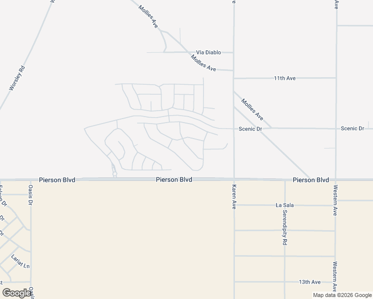 map of restaurants, bars, coffee shops, grocery stores, and more near South Crescent Street in Desert Hot Springs