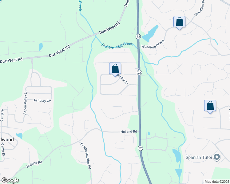 map of restaurants, bars, coffee shops, grocery stores, and more near 217 Presidential Drive in Dallas