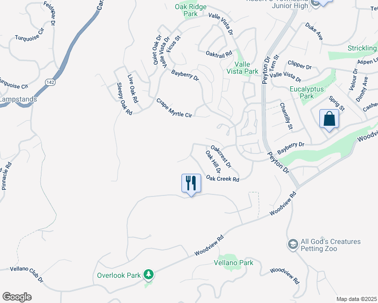 map of restaurants, bars, coffee shops, grocery stores, and more near 15926 Oak Canyon Drive in Chino Hills