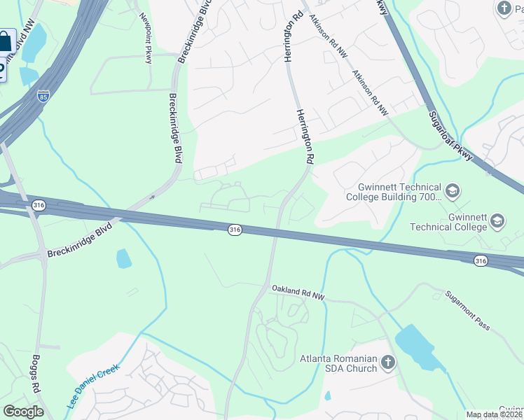 map of restaurants, bars, coffee shops, grocery stores, and more near in Lawrenceville