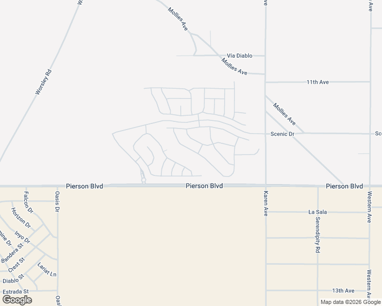 map of restaurants, bars, coffee shops, grocery stores, and more near South Crescent Street in Desert Hot Springs