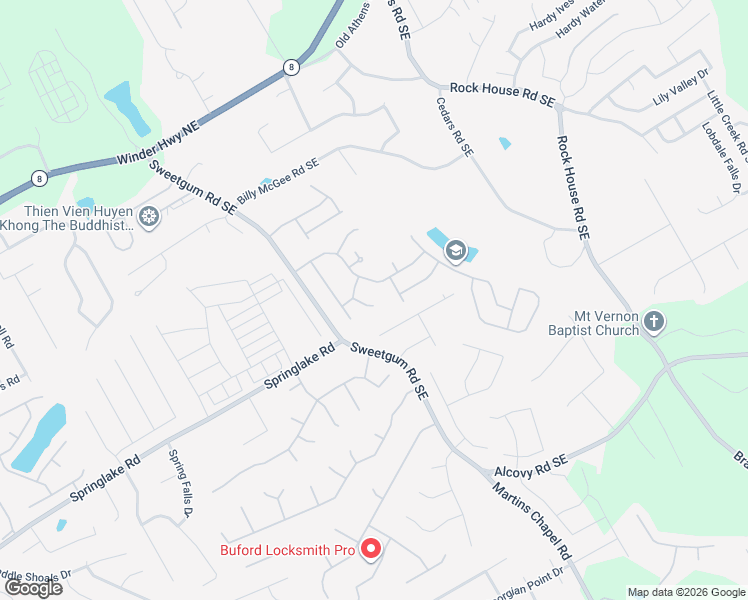 map of restaurants, bars, coffee shops, grocery stores, and more near 259 Farm Gate Way in Lawrenceville