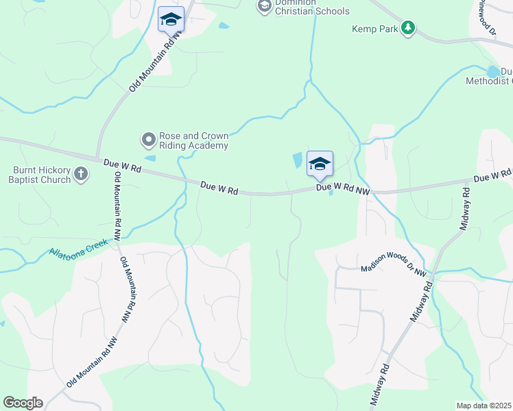 map of restaurants, bars, coffee shops, grocery stores, and more near 4657 Due West Road Northwest in Kennesaw