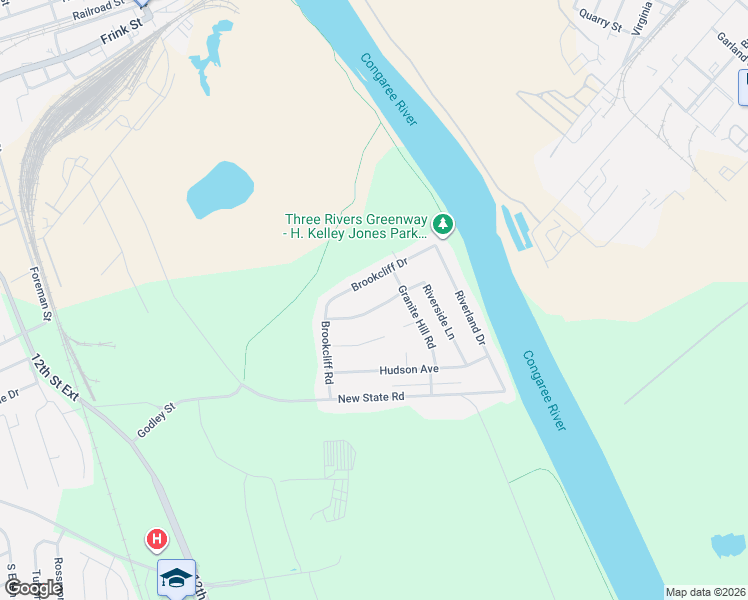 map of restaurants, bars, coffee shops, grocery stores, and more near 519 Brookcliff Road in Cayce