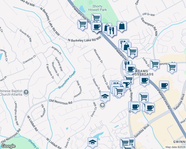 map of restaurants, bars, coffee shops, grocery stores, and more near 3797 Murdock Ln in Duluth