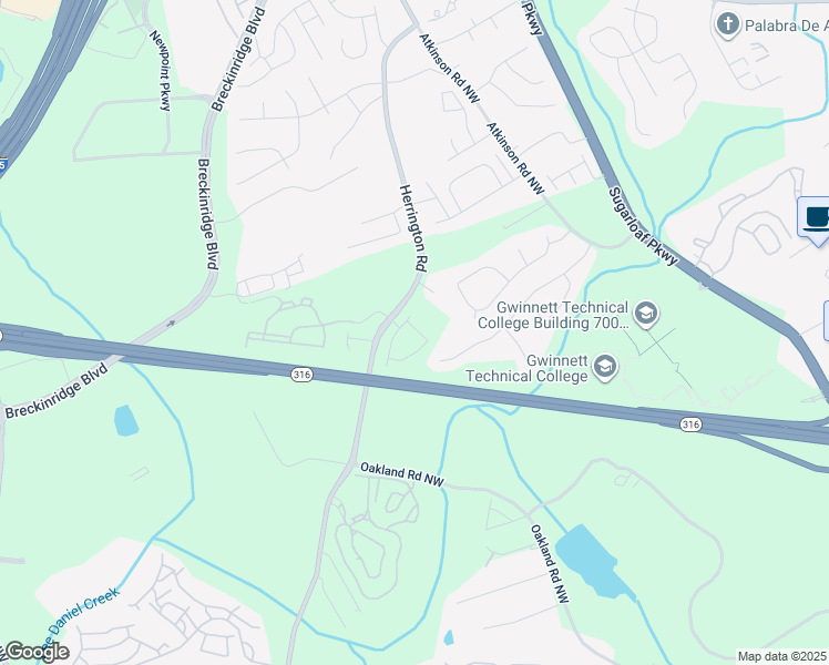 map of restaurants, bars, coffee shops, grocery stores, and more near 1587 Herrington Road in Lawrenceville
