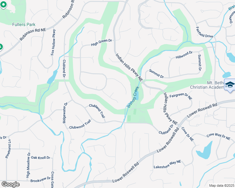 map of restaurants, bars, coffee shops, grocery stores, and more near 610 Valley Green Trace in Marietta