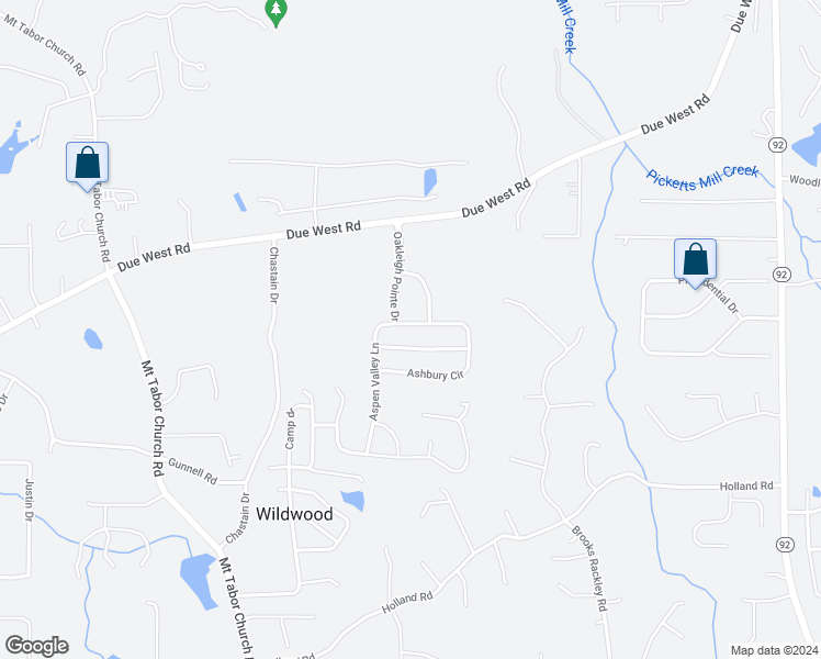 map of restaurants, bars, coffee shops, grocery stores, and more near 30 Ashbury Circle in Dallas