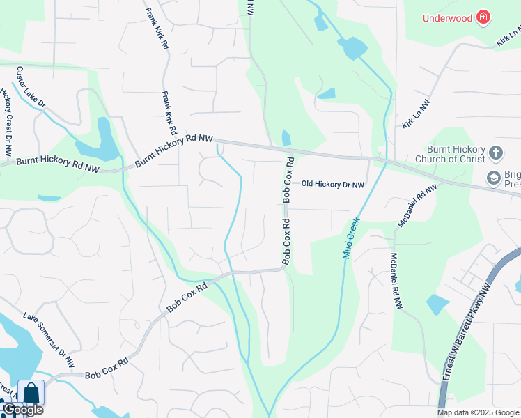 map of restaurants, bars, coffee shops, grocery stores, and more near 2852 Carmain Drive in Marietta